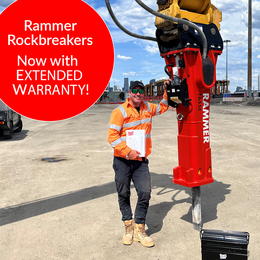Permanent Warranty Extension for Rammer® Hydraulic Rockbreakers!